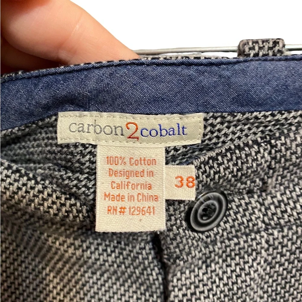 Carbon 2 Cobalt‎ Mens 38/30 Textured Trousers Slacks 100% Cotton